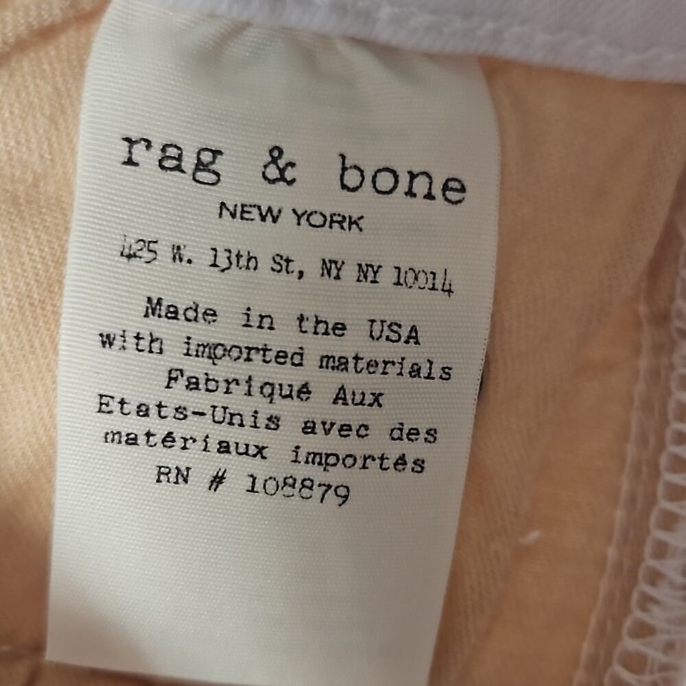 NWT Rag & Bone Skinny Capri Frayed Hem Jean Sz 26 in White - Picture 13 of 15